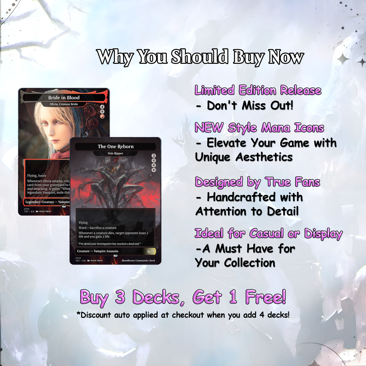 Bloodborne Commander cEDH Deck - Bloodborne Commander Magic Commander - Magic Proxy Deck with 150+ Unique Cards - Custom Cards MTG Proxy for Casual Play