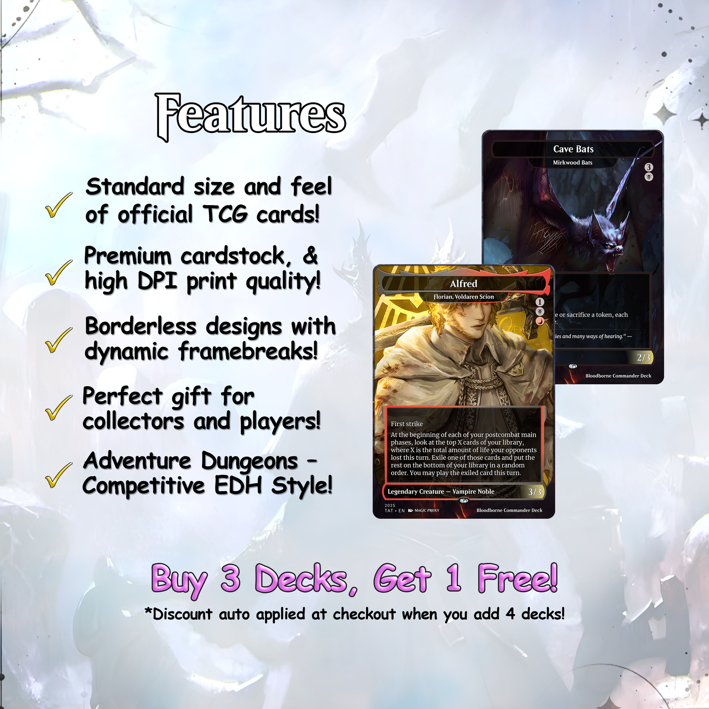 Bloodborne Commander cEDH Deck - Bloodborne Commander Magic Commander - Magic Proxy Deck with 150+ Unique Cards - Custom Cards MTG Proxy for Casual Play