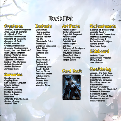 Bloodborne Commander cEDH Deck - Bloodborne Commander Magic Commander - Magic Proxy Deck with 150+ Unique Cards - Custom Cards MTG Proxy for Casual Play