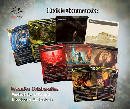 Diablo Commander cEDH Deck - Diablo Commander Magic Commander - Magic Proxy Deck with 170+ Unique Cards - Custom Cards MTG Proxy for Casual Play