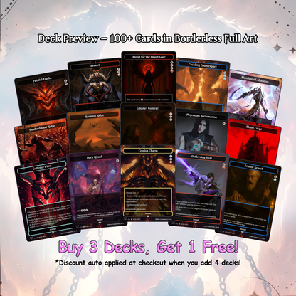 Diablo Commander cEDH Deck - Diablo Commander Magic Commander - Magic Proxy Deck with 170+ Unique Cards - Custom Cards MTG Proxy for Casual Play