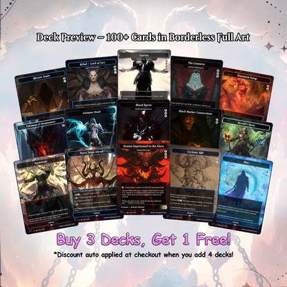 Diablo Commander cEDH Deck - Diablo Commander Magic Commander - Magic Proxy Deck with 170+ Unique Cards - Custom Cards MTG Proxy for Casual Play