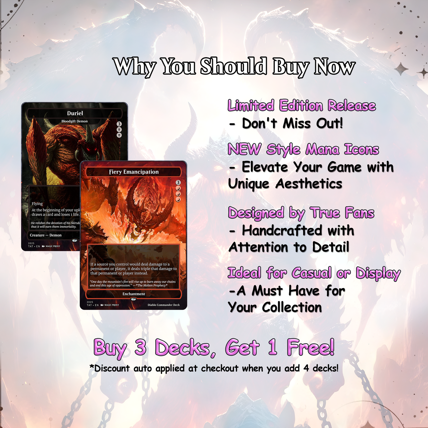 Diablo Commander cEDH Deck - Diablo Commander Magic Commander - Magic Proxy Deck with 170+ Unique Cards - Custom Cards MTG Proxy for Casual Play