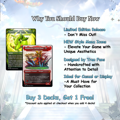 The Ur-Dragon EDH Proxy Deck - P.o.k.é.m.o.n Art, Tarkir Dragonstorm, Dragon Tribal Commander
