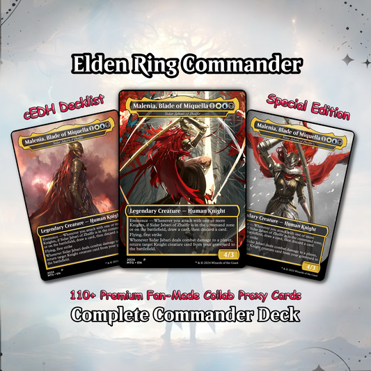 Elden Ring Commander Deck • Elden Ring  Mtg Proxy Deck • Mtg Commander Deck • Custom MTG card • Sidar Jabari of Zhalfir • Mtg Proxy Commander
