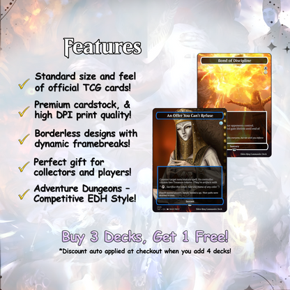 Elden Ring Commander | Dual-Commander Azorius Control Voltron | 100+ Custom Proxy Cards