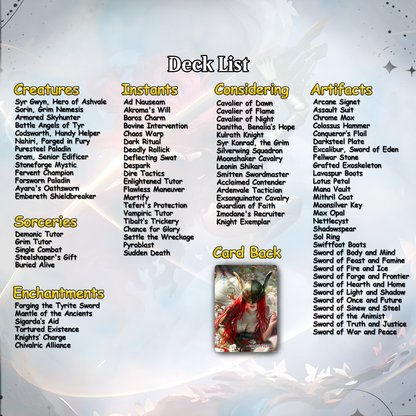 Elden Ring Commander cEDH Deck - Elden Ring Commander Magic Commander - Magic Proxy Deck with 160+ Unique Cards - Custom Cards MTG Proxy for Casual Play