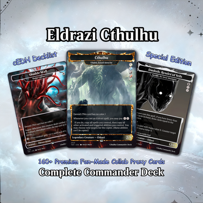 Eldrazi Cthulhu Commander cEDH Deck - Eldrazi Cthulhu Commander Magic Commander - Magic Proxy Deck with 160+ Unique Cards - Custom Cards MTG Proxy for Casual Play