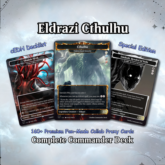 Eldrazi Cthulhu Commander cEDH Deck - Eldrazi Cthulhu Commander Magic Commander - Magic Proxy Deck with 160+ Unique Cards - Custom Cards MTG Proxy for Casual Play