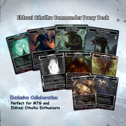 Eldrazi Cthulhu Commander cEDH Deck - Eldrazi Cthulhu Commander Magic Commander - Magic Proxy Deck with 160+ Unique Cards - Custom Cards MTG Proxy for Casual Play