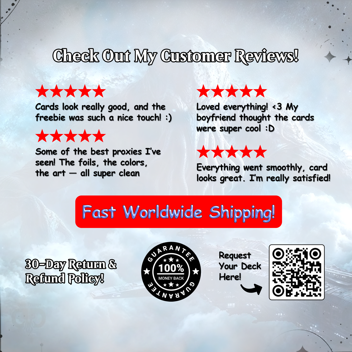 Eldrazi Cthulhu Commander cEDH Deck - Eldrazi Cthulhu Commander Magic Commander - Magic Proxy Deck with 160+ Unique Cards - Custom Cards MTG Proxy for Casual Play