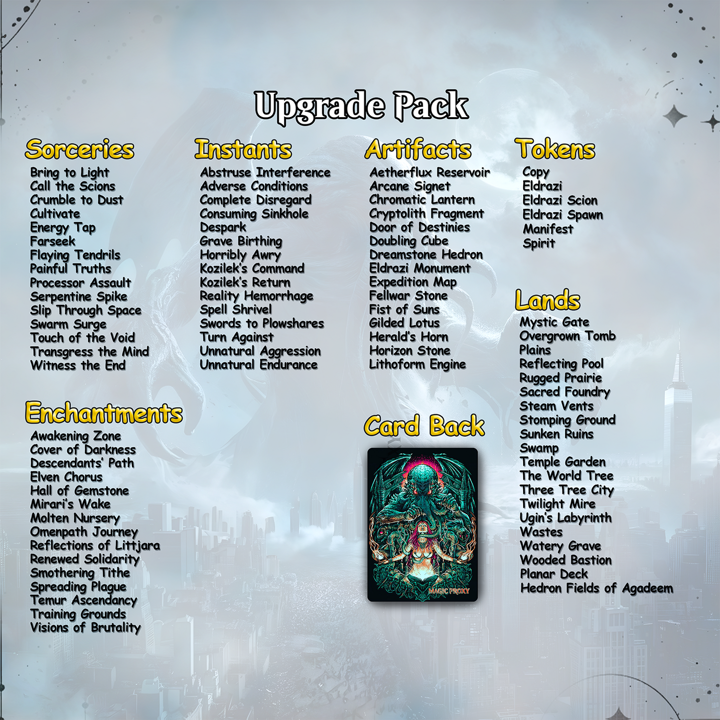 Eldrazi Cthulhu Commander cEDH Deck - Eldrazi Cthulhu Commander Magic Commander - Magic Proxy Deck with 160+ Unique Cards - Custom Cards MTG Proxy for Casual Play