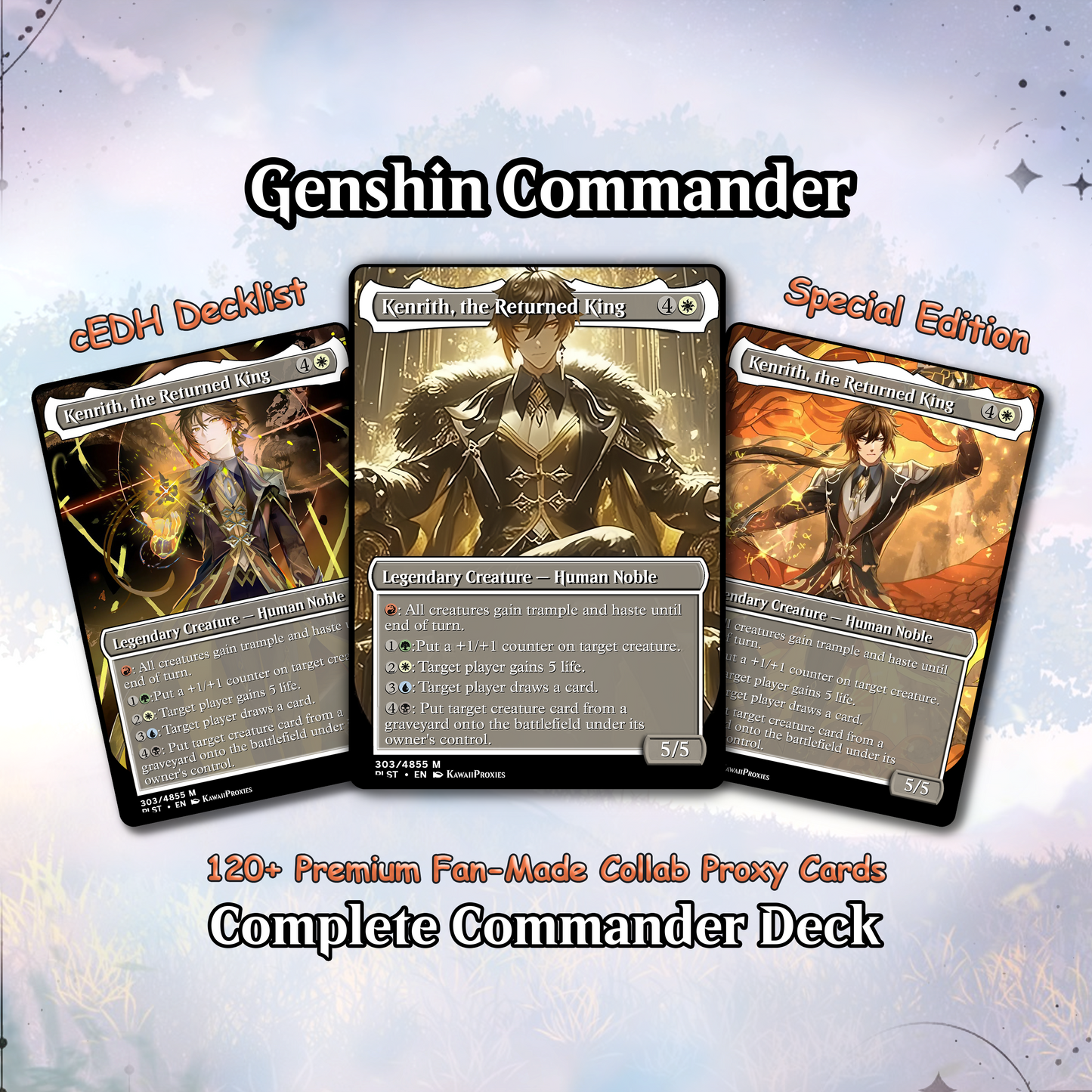 Genshin MTG Deck - Kenrith EDH | Premium The Evolution | Custom Competitive 100+ Cards