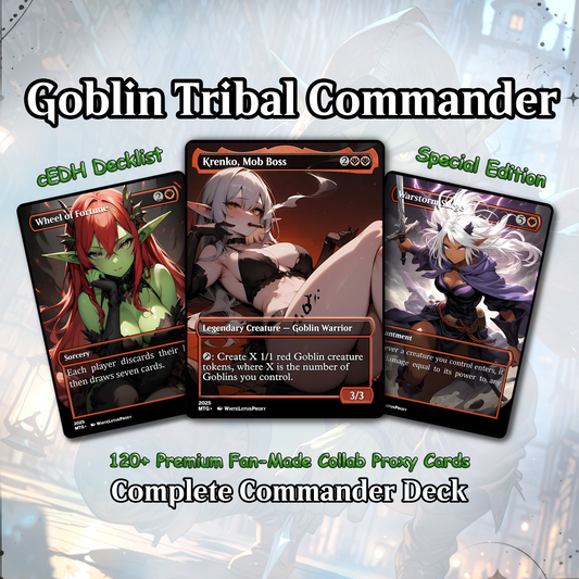 Goblin Tribal Commander Deck Krenko Mob Boss Complete EDH Deck Proxy Deck