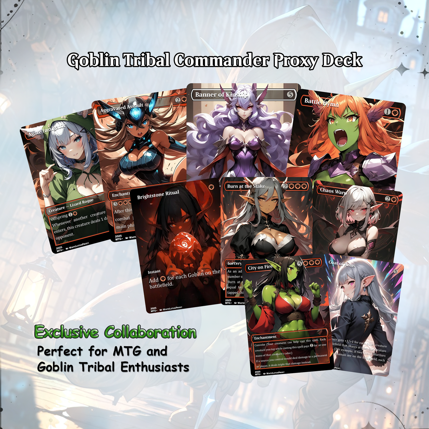 Goblin Tribal Commander Deck Krenko Mob Boss Complete EDH Deck Proxy Deck