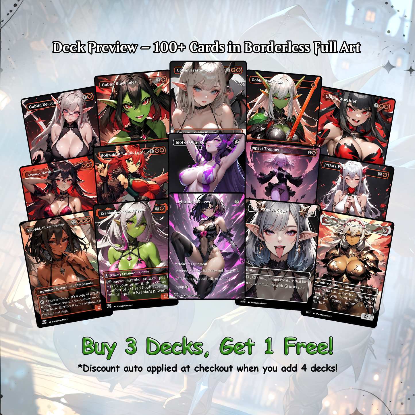 Goblin Tribal Commander Deck Krenko Mob Boss Complete EDH Deck Proxy Deck