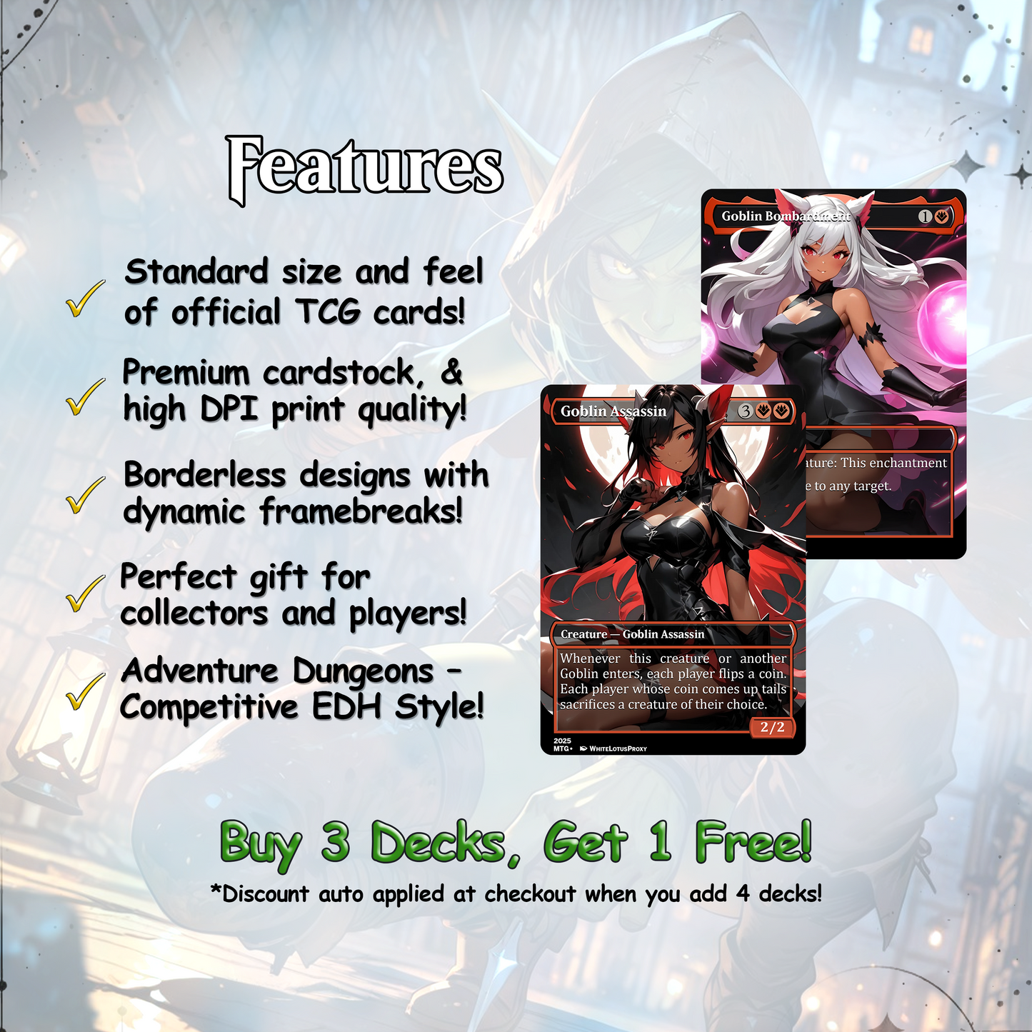 Goblin Tribal Commander Deck Krenko Mob Boss Complete EDH Deck Proxy Deck