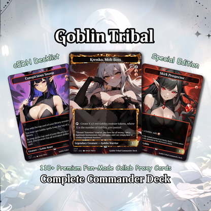 Goblin Tribal Commander Deck Krenko Mob Boss Complete EDH Deck Proxy Deck