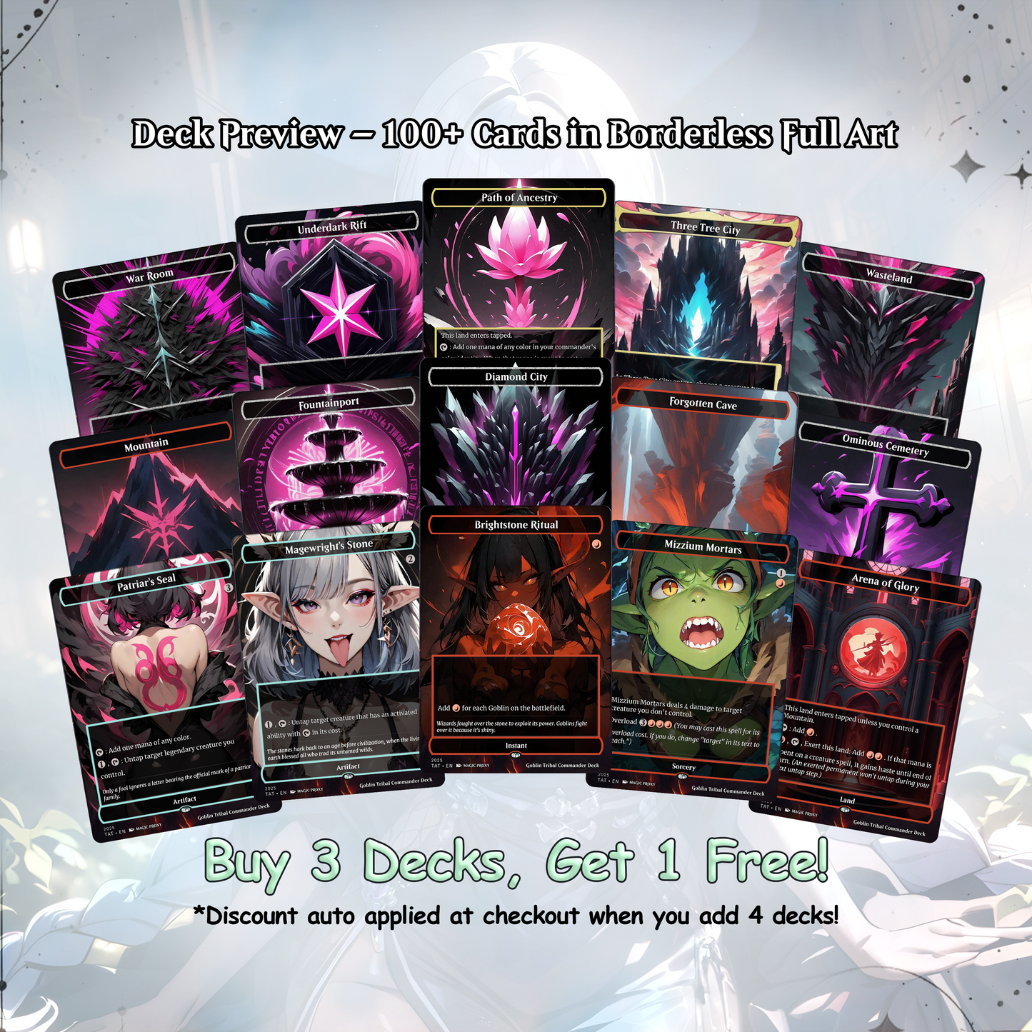 Goblin Tribal Commander Deck Krenko Mob Boss Complete EDH Deck Proxy Deck