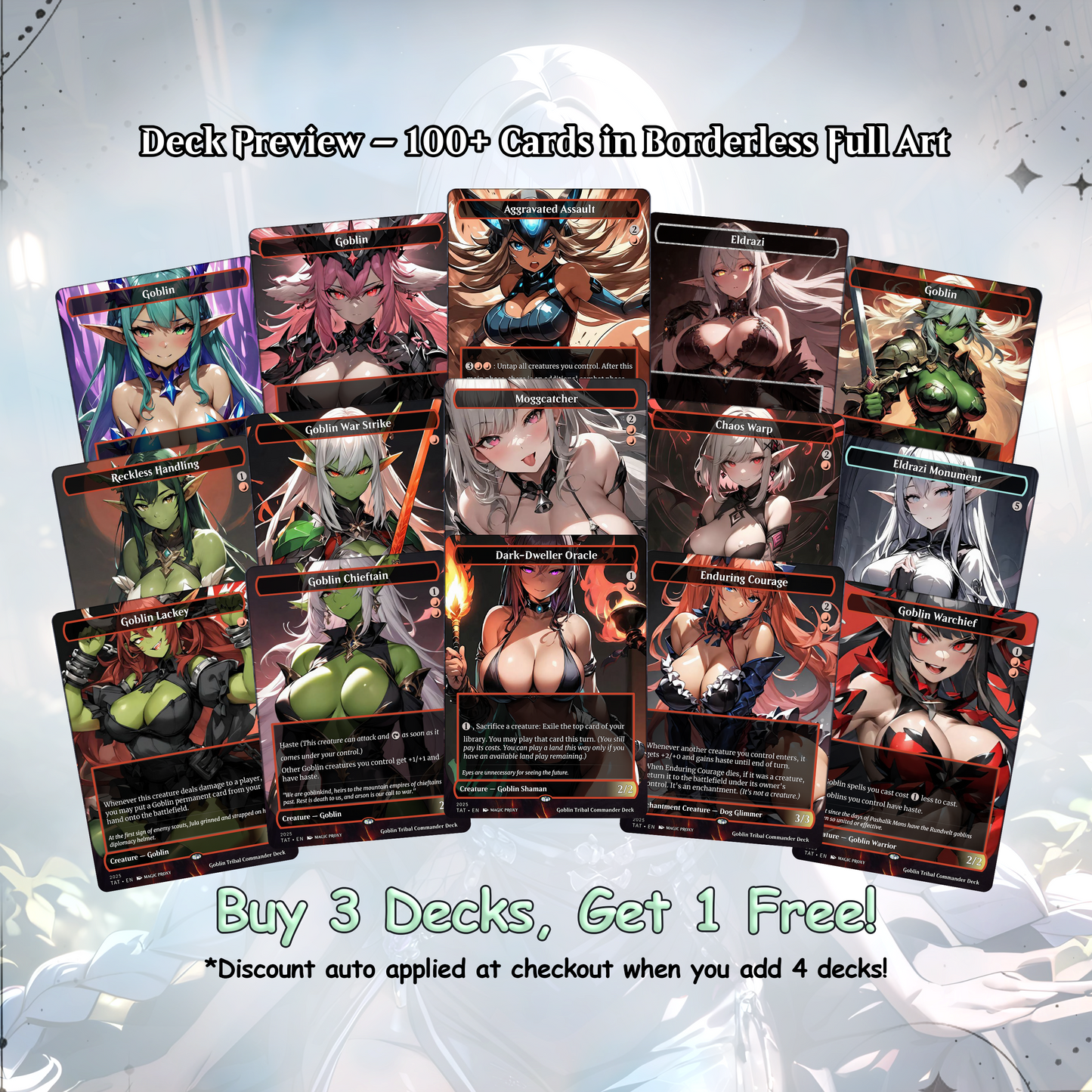 Goblin Tribal Commander Deck Krenko Mob Boss Complete EDH Deck Proxy Deck