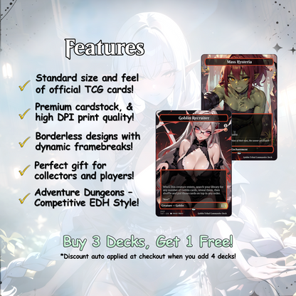 Goblin Tribal Commander Deck Krenko Mob Boss Complete EDH Deck Proxy Deck