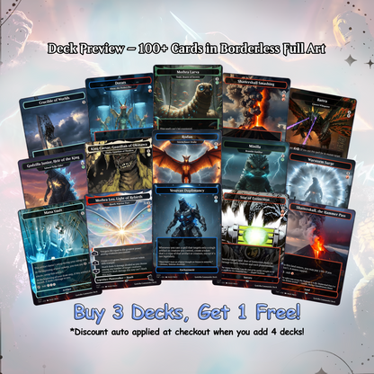 Godzilla Commander cEDH Deck - Godzilla  Commander Magic Commander - Magic Proxy Deck with 170+ Unique Cards - Custom Cards MTG Proxy for Casual Play
