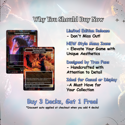 Godzilla Commander cEDH Deck - Godzilla  Commander Magic Commander - Magic Proxy Deck with 170+ Unique Cards - Custom Cards MTG Proxy for Casual Play