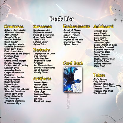Godzilla Commander cEDH Deck - Godzilla  Commander Magic Commander - Magic Proxy Deck with 170+ Unique Cards - Custom Cards MTG Proxy for Casual Play