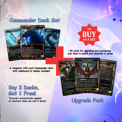 Godzilla Commander cEDH Deck - Godzilla  Commander Magic Commander - Magic Proxy Deck with 170+ Unique Cards - Custom Cards MTG Proxy for Casual Play