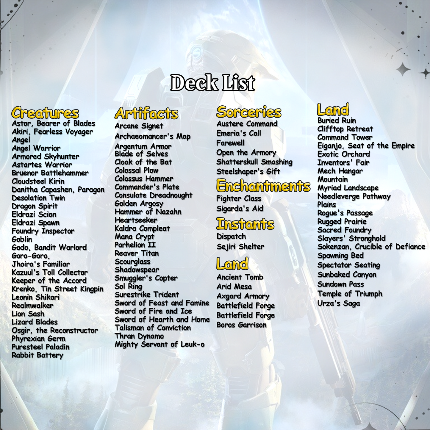 Halo Infinite Commander Deck • Halo Infinite themed Mtg Proxy Deck • Halo. Armor. • Mtg Deck Box • Proxy Custom Card • MTG Proxy Cards • Edh Deck