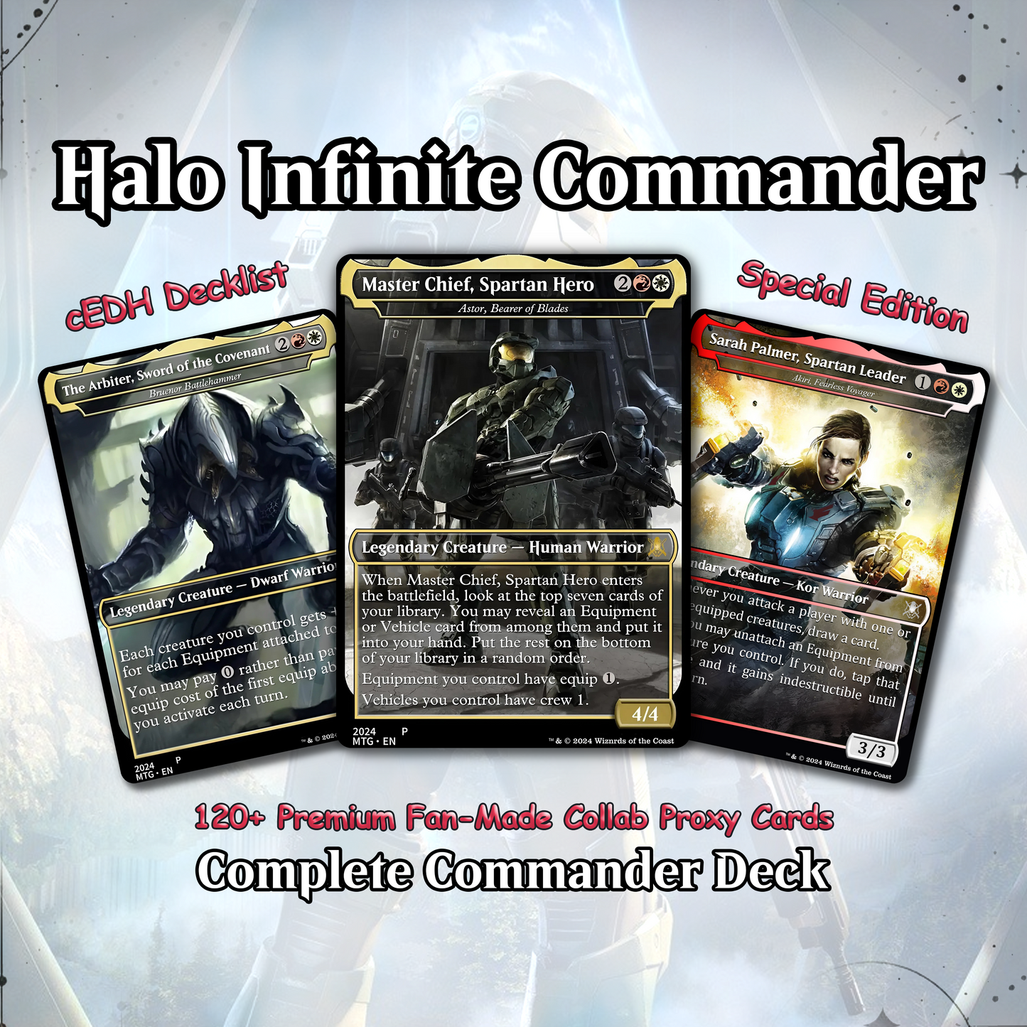 Halo Infinite Commander Deck • Halo Infinite themed Mtg Proxy Deck • Halo. Armor. • Mtg Deck Box • Proxy Custom Card • MTG Proxy Cards • Edh Deck