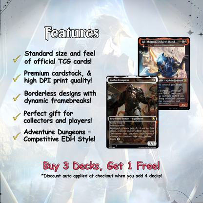 Halo Infinite Commander Deck • Halo Infinite themed Mtg Proxy Deck • Halo. Armor. • Mtg Deck Box • Proxy Custom Card • MTG Proxy Cards • Edh Deck