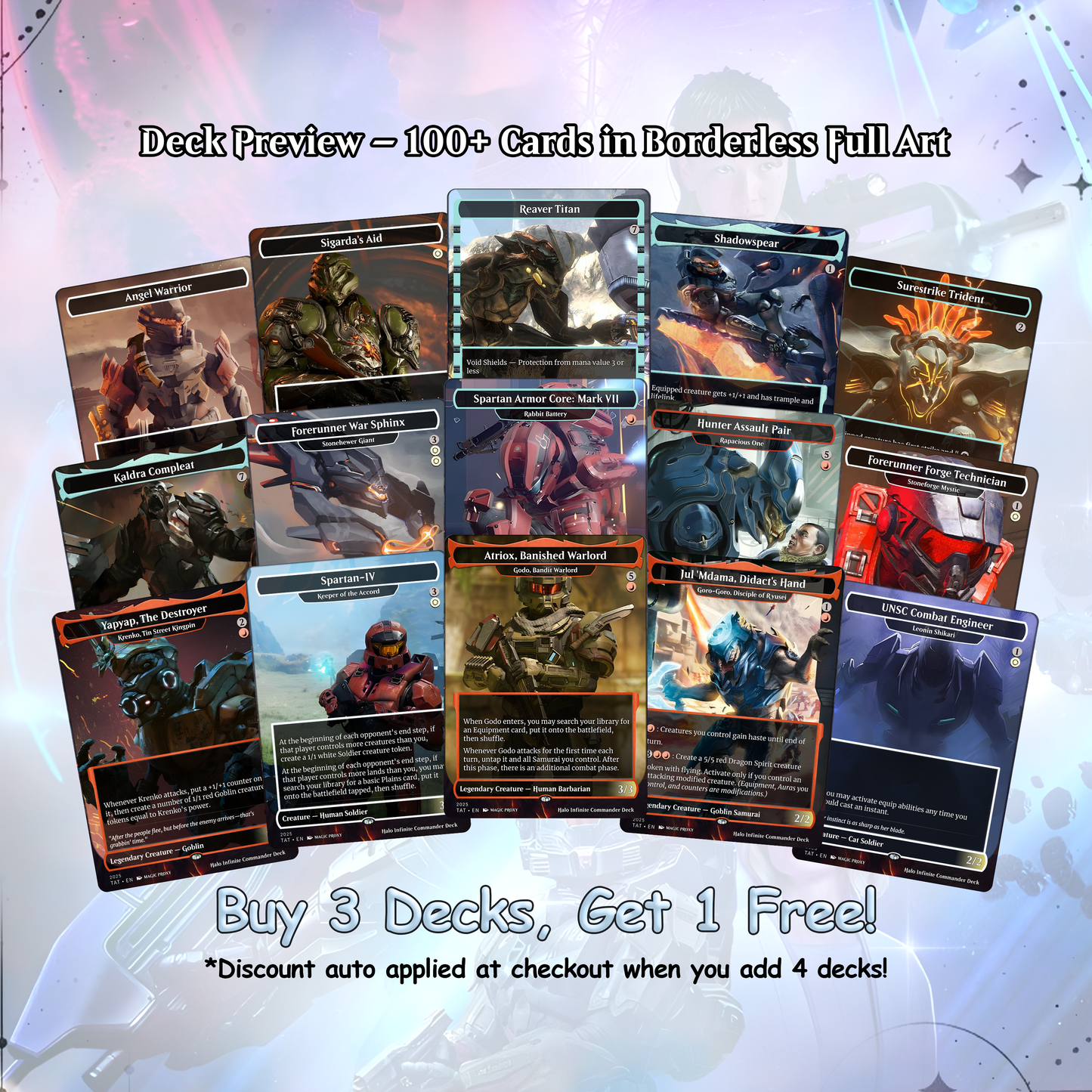 Halo Infinite Commander Deck • Halo Infinite themed Mtg Proxy Deck • Halo. Armor. • Mtg Deck Box • Proxy Custom Card • MTG Proxy Cards • Edh Deck