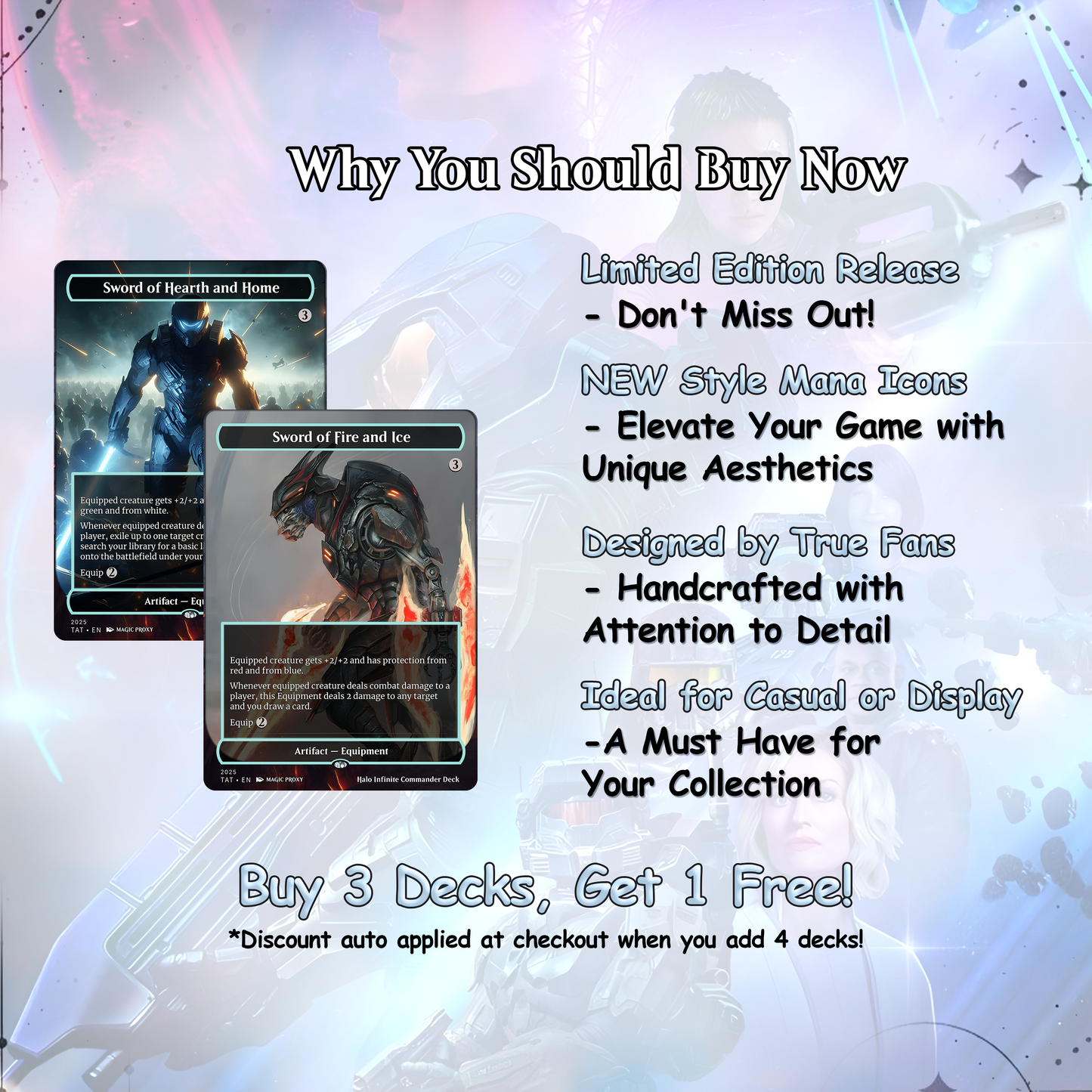 Halo Infinite Commander Deck • Halo Infinite themed Mtg Proxy Deck • Halo. Armor. • Mtg Deck Box • Proxy Custom Card • MTG Proxy Cards • Edh Deck