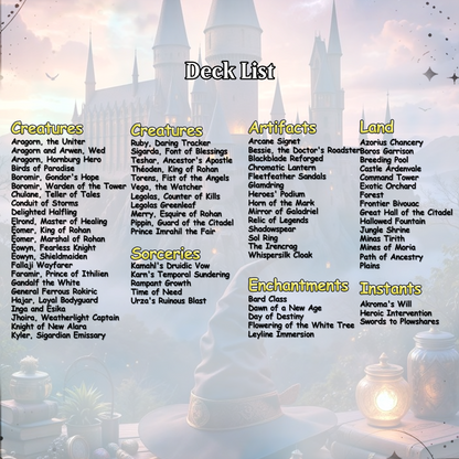 Harry Potter Dumbledore's Army MTG Commander Deck - Complete Custom EDH Deck Magic Proxy Cards Proxies Complete