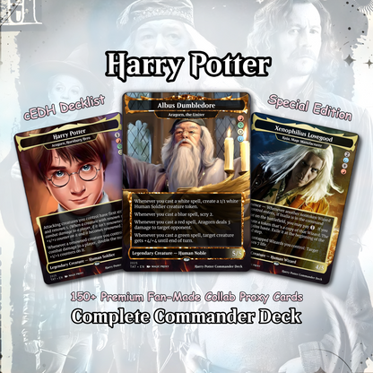 Harry Potter Dumbledore's Army MTG Commander Deck - Complete Custom EDH Deck Magic Proxy Cards Proxies Complete