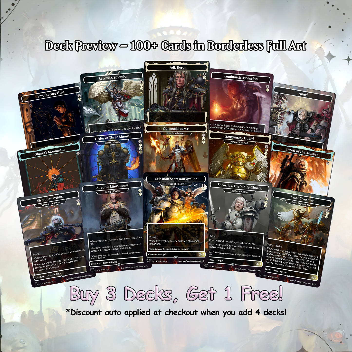 Heaven’s Wrath – Giada’s Space Nun Angel Crusade | Custom EDH Commander Deck