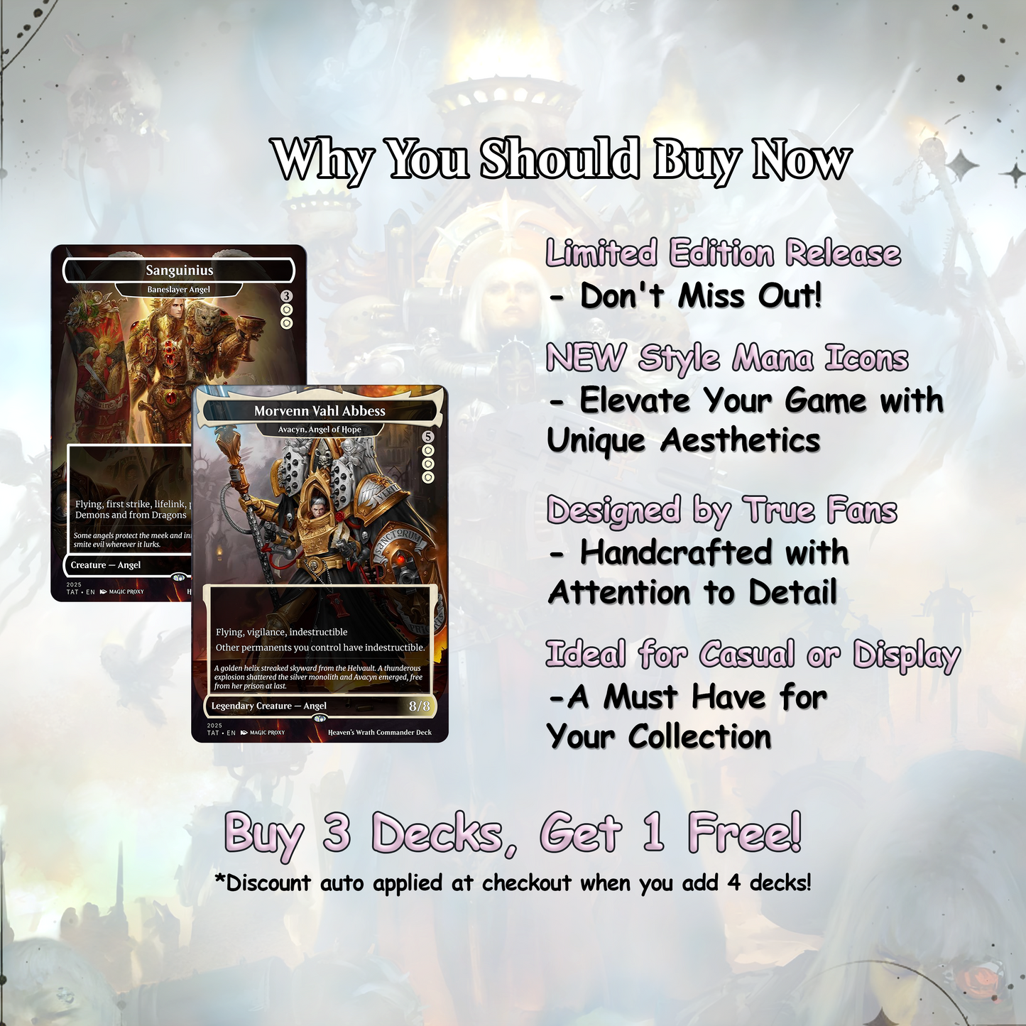 Heaven’s Wrath – Giada’s Space Nun Angel Crusade | Custom EDH Commander Deck
