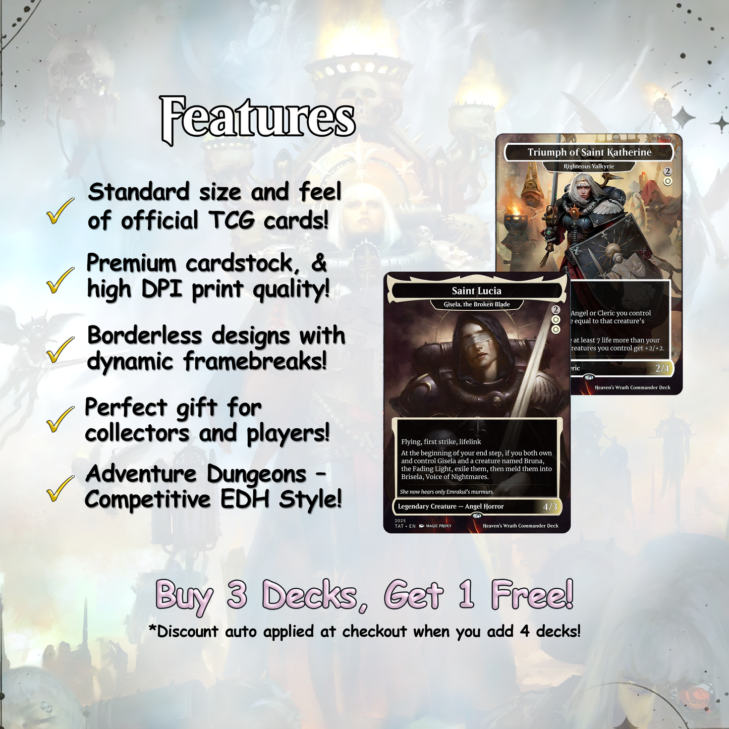 Heaven’s Wrath – Giada’s Space Nun Angel Crusade | Custom EDH Commander Deck