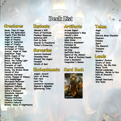 Heaven’s Wrath – Giada’s Space Nun Angel Crusade | Custom EDH Commander Deck