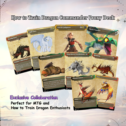 How to Train Your Dragon Commander Deck • Fly High with Toothless as Your Commander! • Custom MTG Card • Premium Proxy Card • Gift for Him