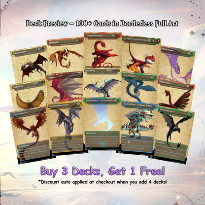 How to Train Your Dragon Commander Deck • Fly High with Toothless as Your Commander! • Custom MTG Card • Premium Proxy Card • Gift for Him