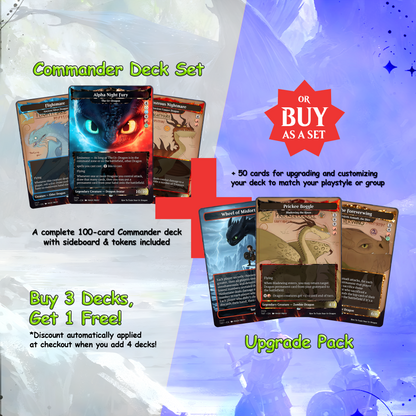 How to Train Your Dragon Commander cEDH Deck - How to Train Your Dragon Commander Magic Commander - Magic Proxy Deck with 150+ Unique Cards - Custom Cards MTG Proxy for Casual Play