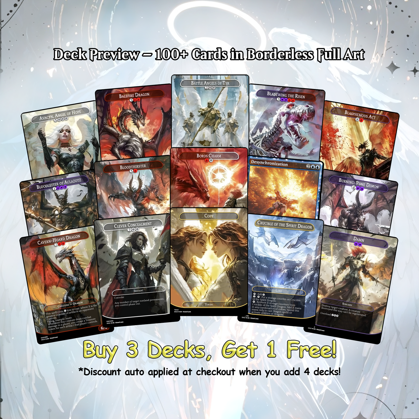 Kaalia Big Creatures - 120 Proxy Cards - Commander EDH Deck - High Quality Altered Cards - Full ManaFlame Deck