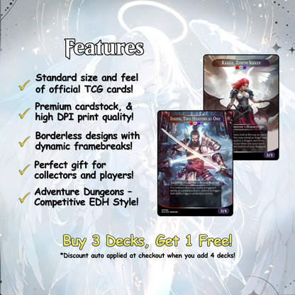 Kaalia Big Creatures - 120 Proxy Cards - Commander EDH Deck - High Quality Altered Cards - Full ManaFlame Deck