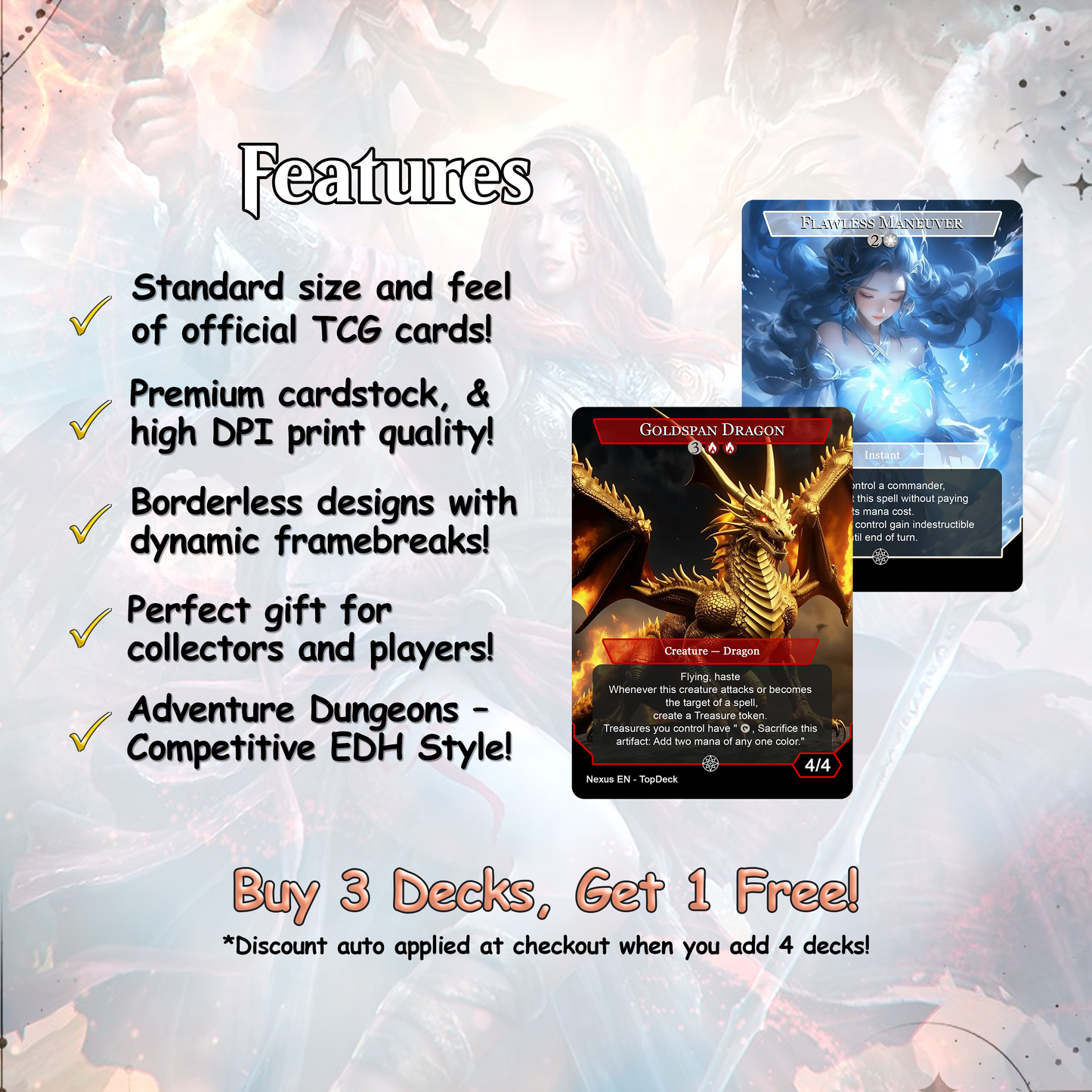 Kaalia of the Vast - Commander EDH Deck - With Tokens - MTG Full Proxy Deck, Altered Cards cEDH