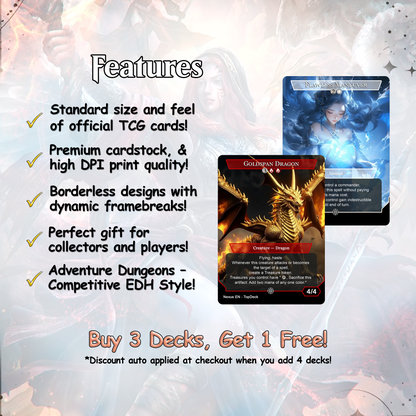 Kaalia of the Vast - Commander EDH Deck - With Tokens - MTG Full Proxy Deck, Altered Cards cEDH