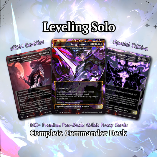 Solo Leveling cEDH Deck - Solo Leveling Magic Commander - Magic Proxy Deck with 160+ Unique Cards - Custom Cards MTG Proxy for Casual Play