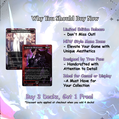 Solo Leveling cEDH Deck - Solo Leveling Magic Commander - Magic Proxy Deck with 160+ Unique Cards - Custom Cards MTG Proxy for Casual Play