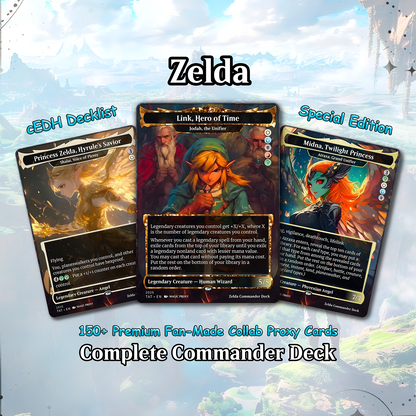 Saviors of Hyrule Commander cEDH Deck - Saviors of Hyrule Commander Magic Commander - Magic Proxy Deck with 160+ Unique Cards - Custom Cards MTG Proxy for Casual Play
